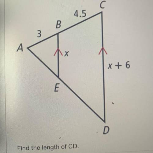 ￼find the length of CD.