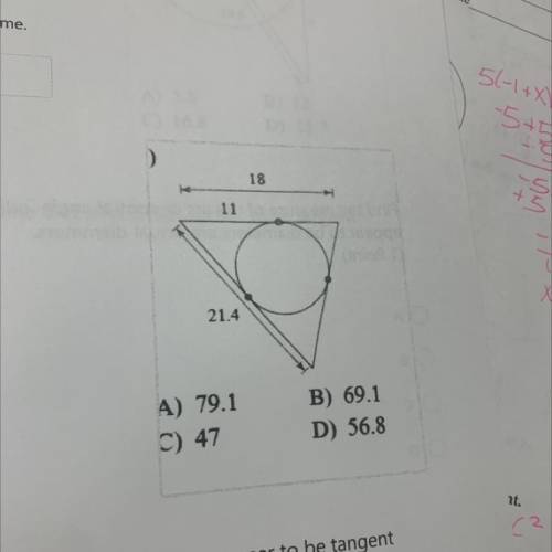 Find the perimeter of each polygon. Assume that lines which appear to be tangent

are tangent.
Hel