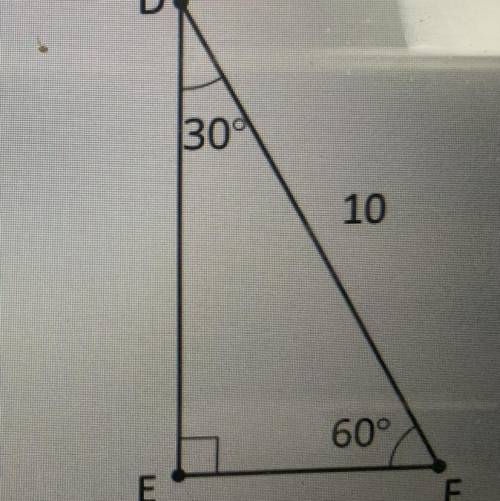 1304
10
60°
E
F
What is the length of DE?