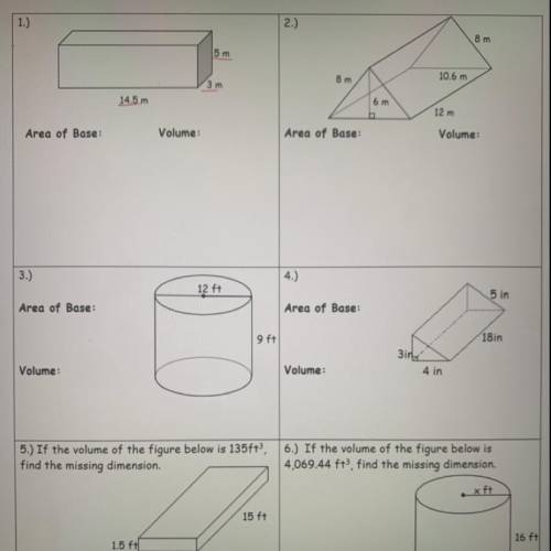 Please help volume of prisms and cylinders worksheets