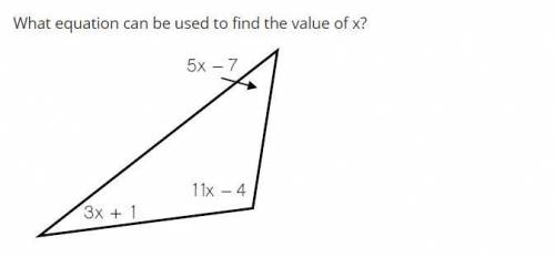 What equation can be used to find the value of x
