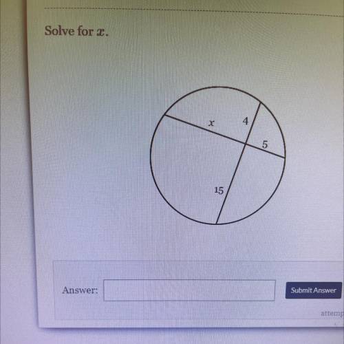 Solve for x.
X 4/5/15