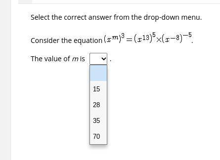 Select the correct answer from the drop-down menu.
