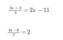 Solve The Two Equations for x.