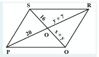 Find the values of x and y that make the quadrilateral parallelogram