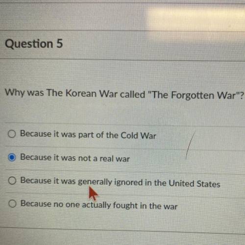 Why was The Korean War called The Forgotten War?

Because it was part of the Cold War
Because it