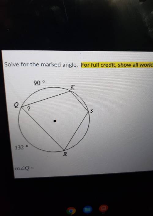 Solve for the marked angle. ​
