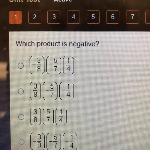 Which product is negative?