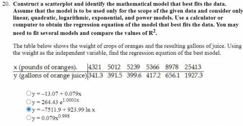 Please help I have another question with the same criteria

X|1 2 3 4 5 6
Y|9 13 25 27 31 46