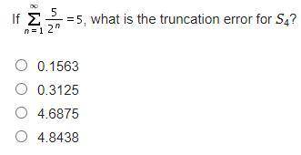 What is the truncation error for S4?