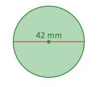 Find the area of the circle to the nearest whole number, if necessary.