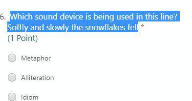 Which sound device is being used in this line?
Softly and slowly the snowflakes fell