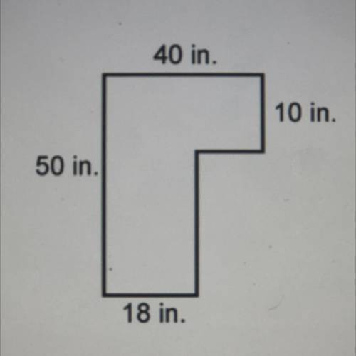 What is the perimeter of this shape?

1. 180 square inches 
2. 190 square inches 
3. 1200 square i