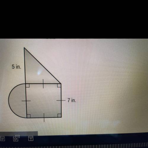 PLEASE HELP!!
What is the area of the figure at the right. Round to the nearest tenth.