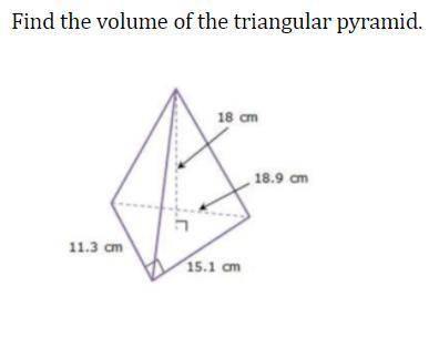 Find the volume of the triangular pyramid.