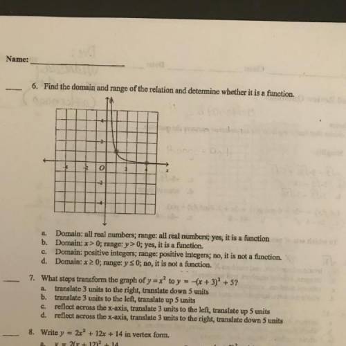 I’m confused on question 6 however I feel like the answer is B can someone check please?