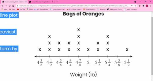 Jordan fills several bags with oranges. This line plot shows the weight of each bag.

How many mor