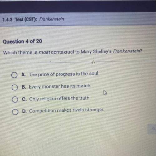 No linksssssssssss !!!
Which theme is most contextual to Mary Shelley's Frankenstein?