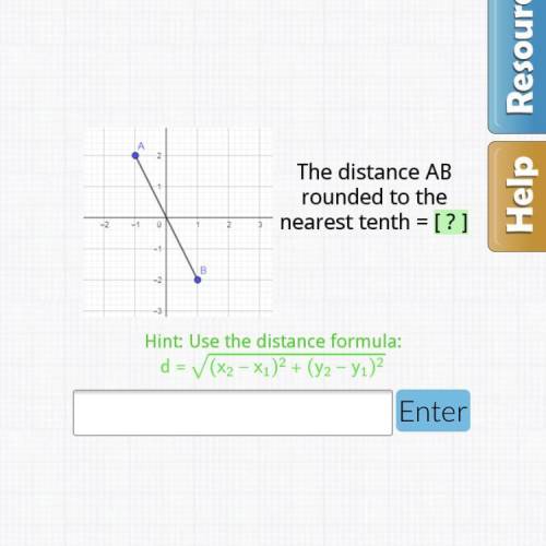 The distance AB rounded to the nearest tenth please need help