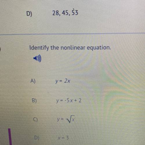 Identify the nonlinear equation