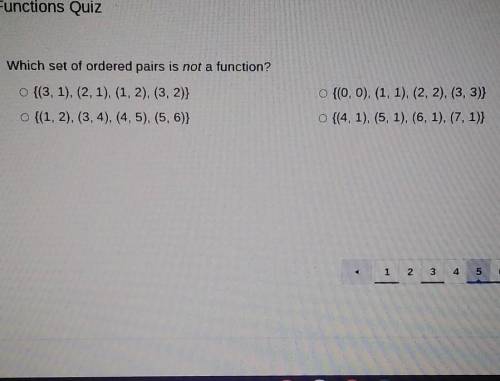 Which set of odered pairs is not a function?​