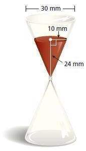 Item 14

Sand is added to the timer below so that the height of the sand is 30 millimeters. You mu