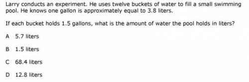 How many liters of water does the pool need?