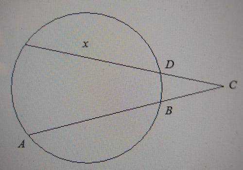 Find the value of x. If necessary, round your answer to the nearest tenth. The figure is not drawn