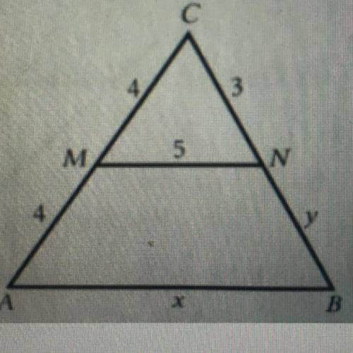 Find x and y, when AB and MN are similar 
Please I need your help quickly