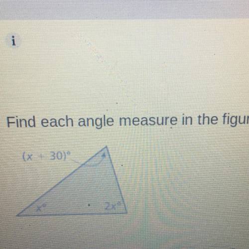Find each angle measure in the figure.