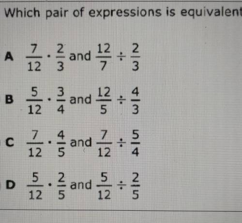 Which pair of expressions is equivalent?​