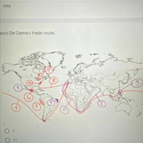 Vasco De Gama's trade route.
2
11
8