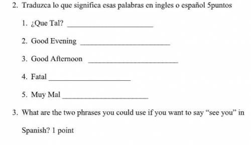 HEY CAN ANYONE PlS ANSWER DIS SPANISH WORK