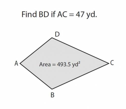 Find BD if AC = 47 yards
