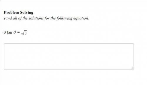 Find all of the solutions for the following equation.