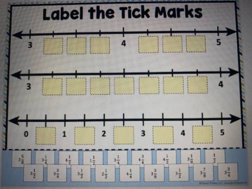 Label the tick marks