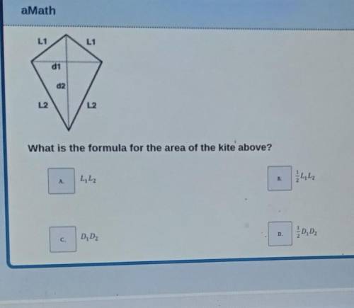 What is the formula for the area of a kite above​