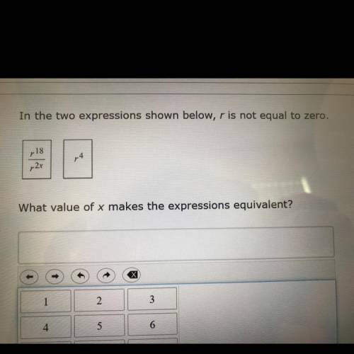 In the two espressions shown below, r is not equal to zero,

What value of makes the expressions e