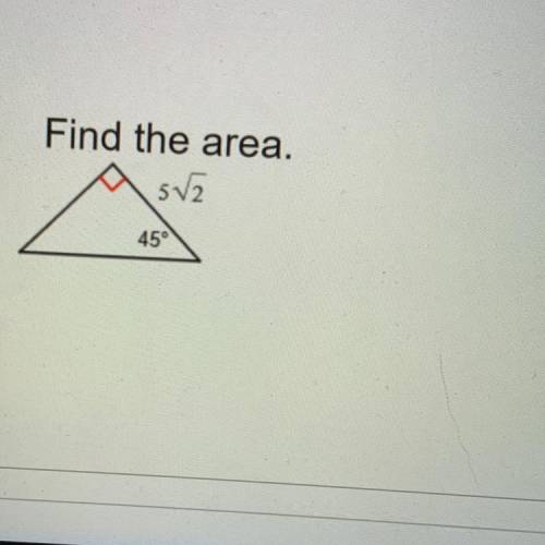 Area of the right triangle?