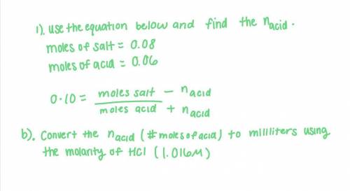 Please help!! I need help on both but specifically how do you convert the moles into milliliters us