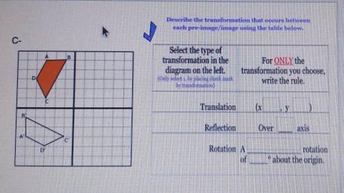 Which transformation occurs? Please write the rule​