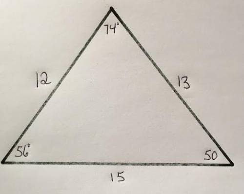 What method would allow you find the area of the given triangle?

A: Area = 1/2(15)(12)
B: Area =