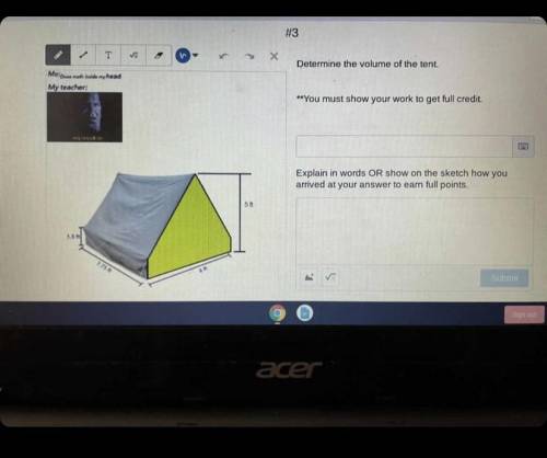 Determine the value of the tent.