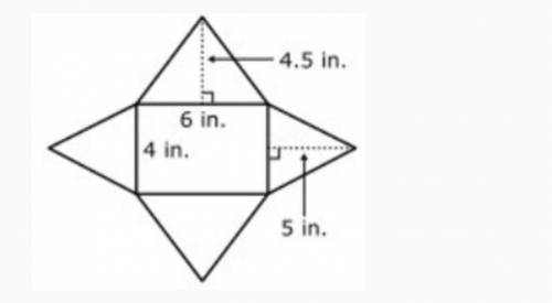 What is the lateral surface area, in square inches, of the figure formed by the net?