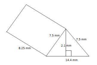 9. A manufacturer uses a mold to make a part in the shape of a triangular prism. The dimensions of