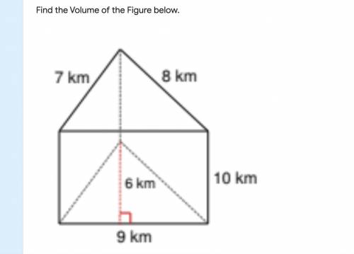 Find the volume of the figure below. PLEASE HELP ME I REALLY NEED HELP