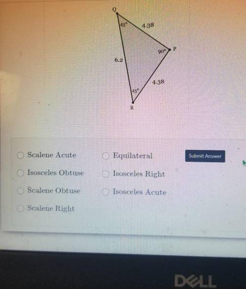 Please helppp . Determine the type of triangle that is drawn below​