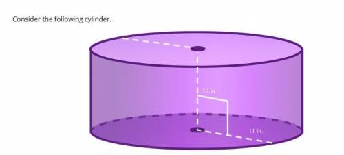 What is the approximate volume of the cylinder?

Use 3.14
as your approximation for π.
V≈ [blank]