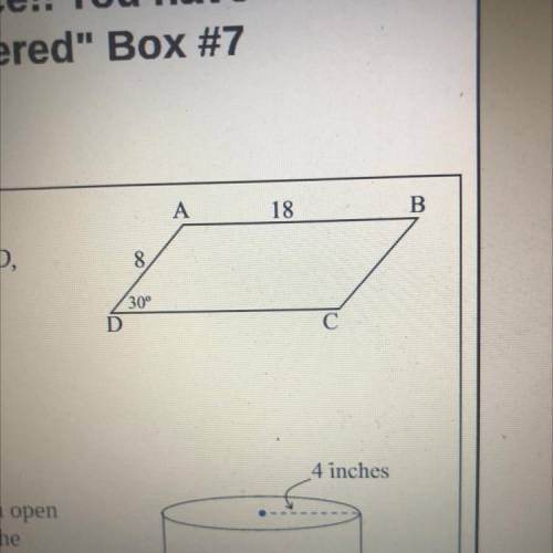 Given parallelogram ABCD Find the area