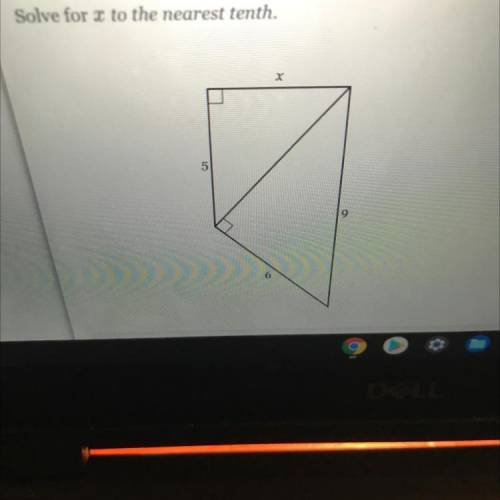 Solve for x to the nearest tenth?